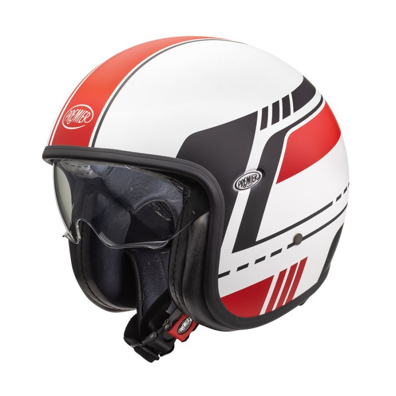 Casque jet Premier Vintage DO92 O.S BM rouge/blanc/noir