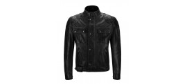 Blouson Belstaff Brooklands cuir  noir