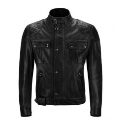 Blouson Belstaff Brooklands cuir  noir