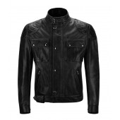 Blouson Belstaff Brooklands cuir  noir