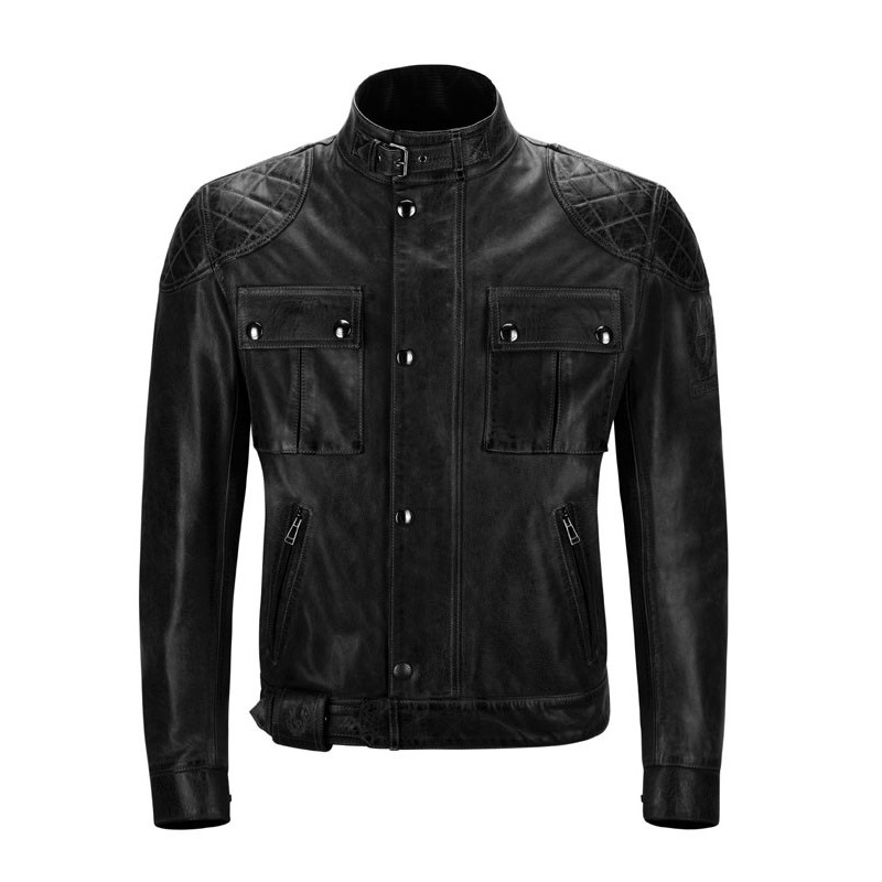 Blouson Belstaff Brooklands cuir  noir