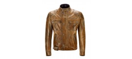 Blouson Belstaff Brooklands cuir Burn Cuero