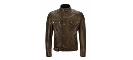 Blouson Belstaff Brooklands cuir marron