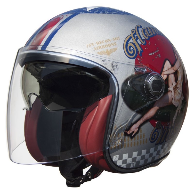 Casque Premier Vantage Pin Up Old Style Silver