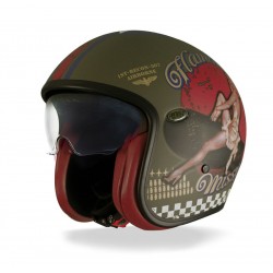 Casque Premier Vintage PinUp Military mât