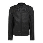 STOUR BLOUSON BLACK Cuir homme