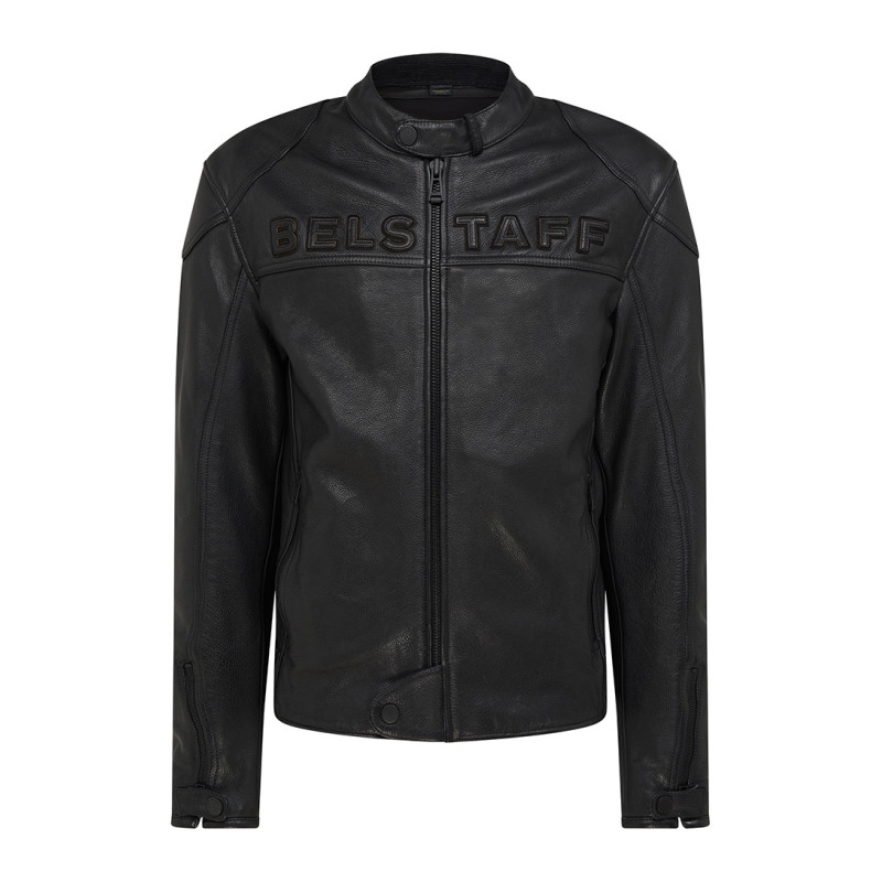 STOUR BLOUSON BLACK Cuir homme