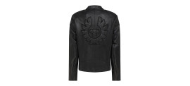 STOUR BLOUSON BLACK Cuir homme