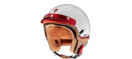 Casque Helmo Milano Fuoriporta Visor blanc-rouge