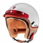 Casque Helmo Milano Fuoriporta Visor blanc-rouge